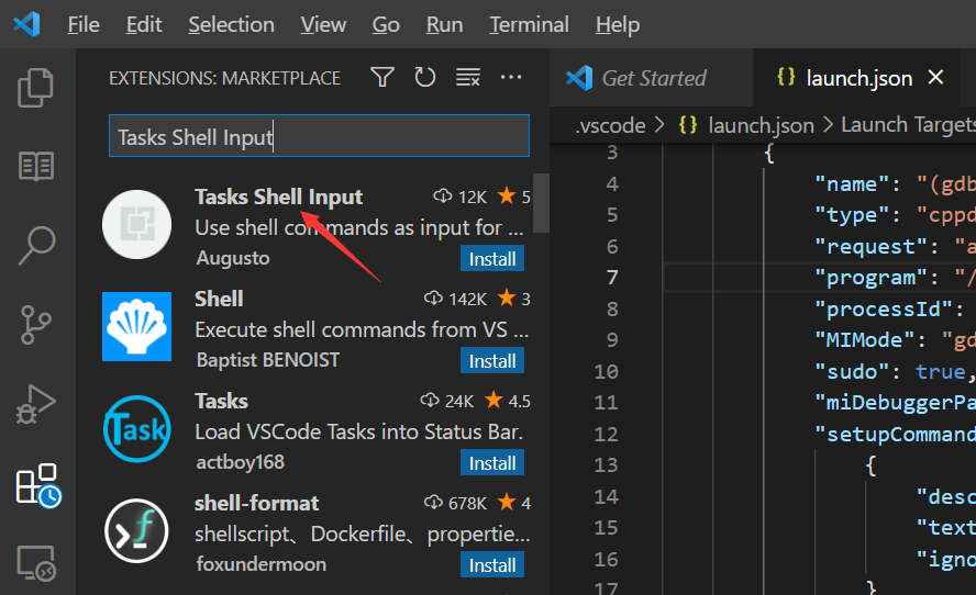 安装Tasks Shell Input插件